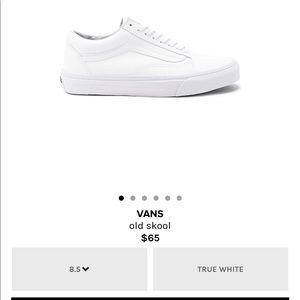 White leather vans NEW IN BOX